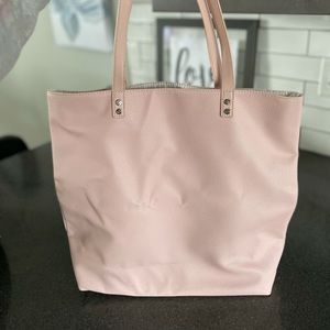 31 pink leather tote